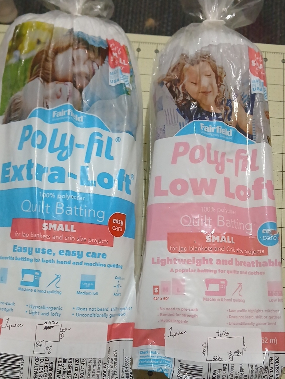 Poly-Fil Small Quilt Batting - White